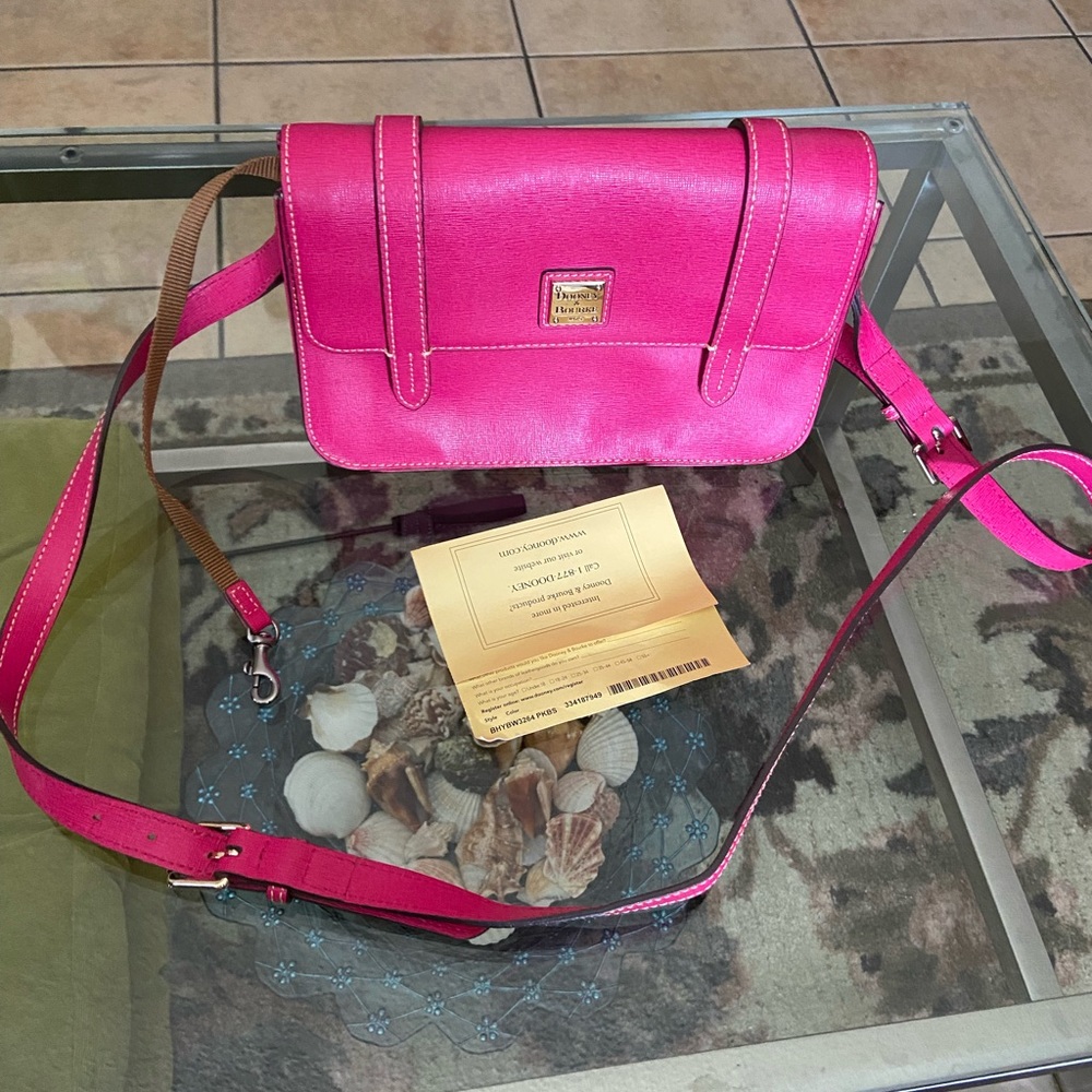 Dooney and Bourke Small Fuchsia Flap bag